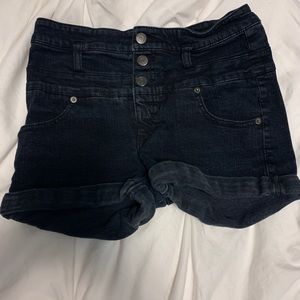 Mossimo Black Denim High Waisted Jean Shorts